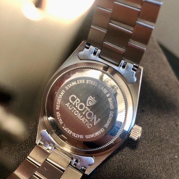 Croton Automatic Diamond Date SS Mop 36mm Watch - Picture 7 of 8